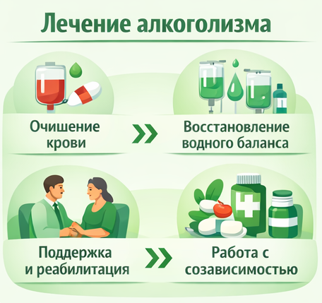 лечение алкоголизма в Стрежевом этапы
